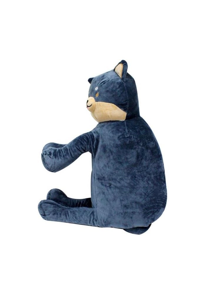DAISO Eng Hug Pillow - Shiba Dog Navy Blue - Image 2